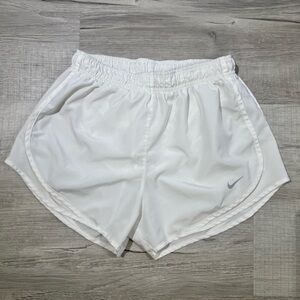 Nike Women's White Athletic Dri-Fit Shorts